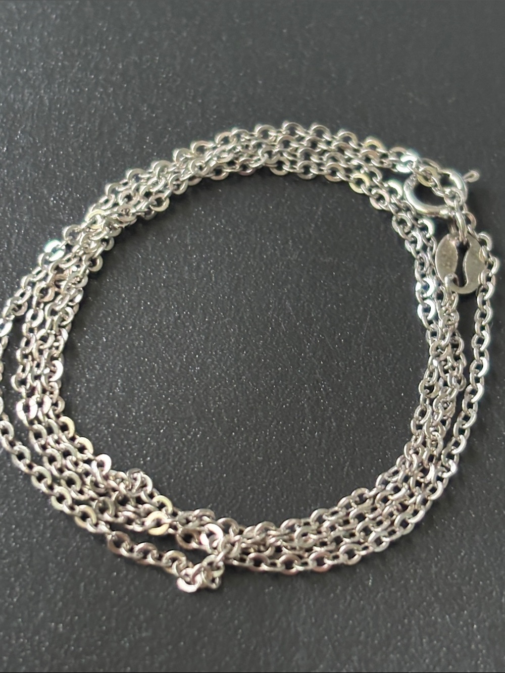 .925 Sterling real solid Silver Fine Jewelry Cable Link Chain Necklace 18” Inch